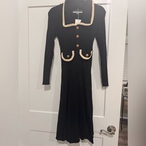 Black dress with rope detail